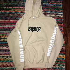 justin bieber tan purpose tour hoodie.